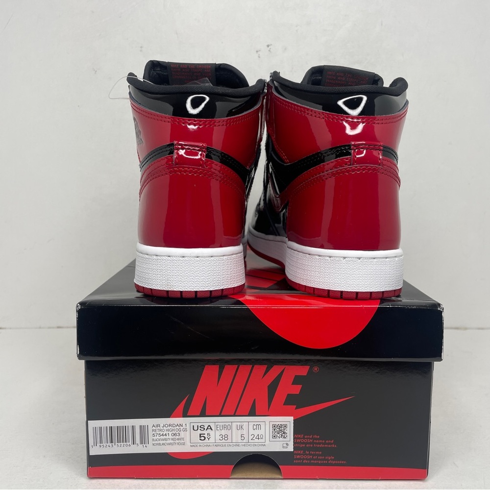 Nike Air Jordan 1 Retro High OG GS “Patent Bred” 2022 - Picture 4 of 4